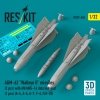 RESKIT RS32-0563 AGM-62 Walleye II missiles (2 pcs) with AN/AWG-16 data link pod (1 pcs) (A-4, A-6, A-7, F-4, F/A-18) (3D Printed) (1/32)